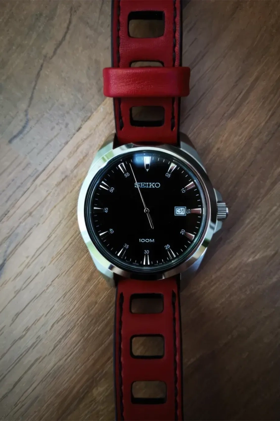 skórzany pasek do zegarka SEIKO SUR209P1