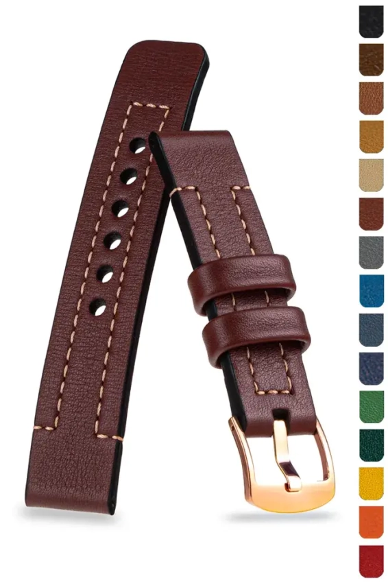 Klassisches Uhrenarmband 18-26mm mit einfacher Naht U-62