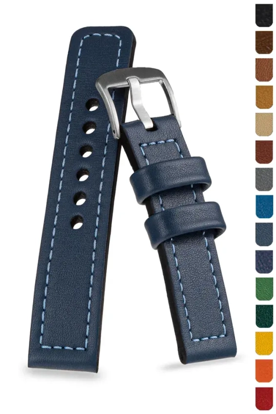 Solides Lederarmband mit durchgehender Naht, robustes Design