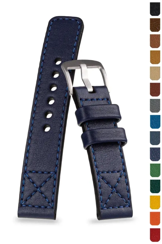 Militär-Uhrenarmband 18-26mm mit Kreuznaht U-71