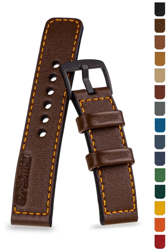 Uhrenarmband 18-26mm mit "EXPEDITION"-Prägung U-73