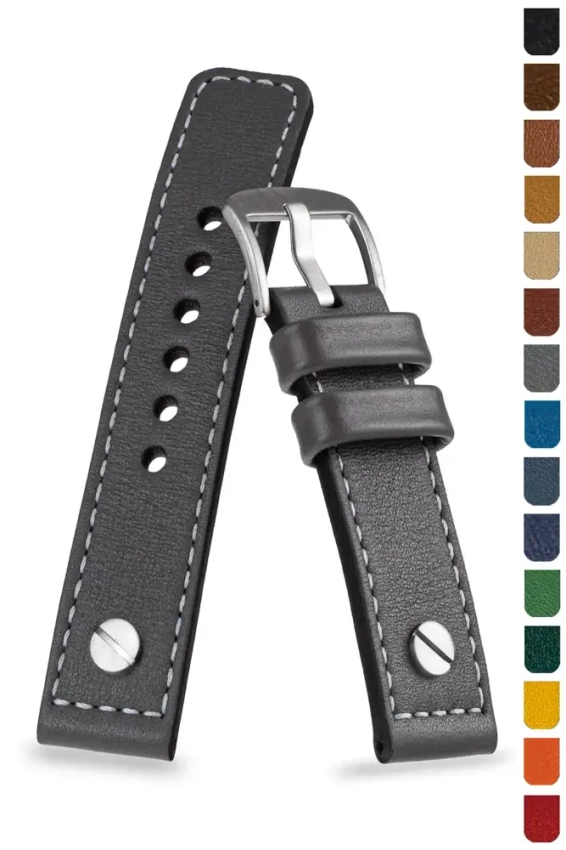 Pilot-Uhrenarmband 18-26mm mit großen Nieten U-77