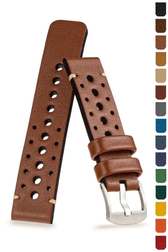 Klassisches Rally-Armband mit runden Löchern, Vintage-Stil, Breite
