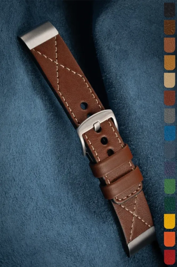 Uhrenarmband Leder 18-26mm, Kreuznaht-Stil K-101
