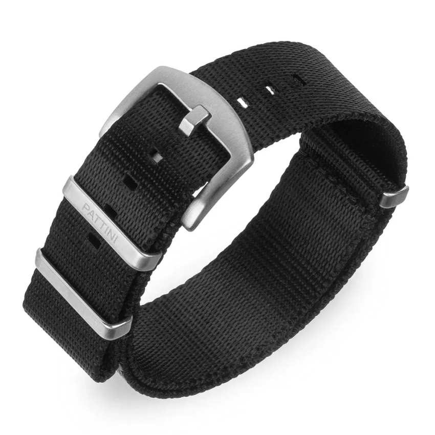 Pasek NATO nylonowy, czarny  18mm, 20mm, 22mm (NB1)