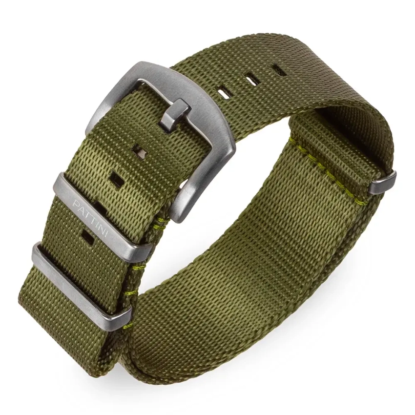 Pasek NATO nylonowy, khaki (2) 18mm,  20mm, 22mm (NB3)