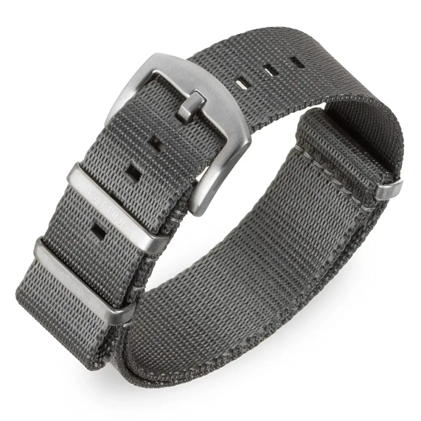 Pasek NATO nylonowy, szary  18mm, 20mm, 22mm (NB5)