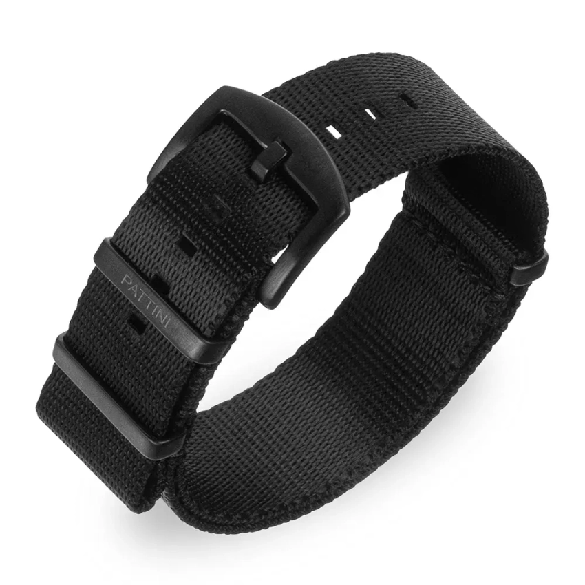 Pasek NATO nylonowy, czarny 20mm, 22mm, 24mm (NB PVD1 )