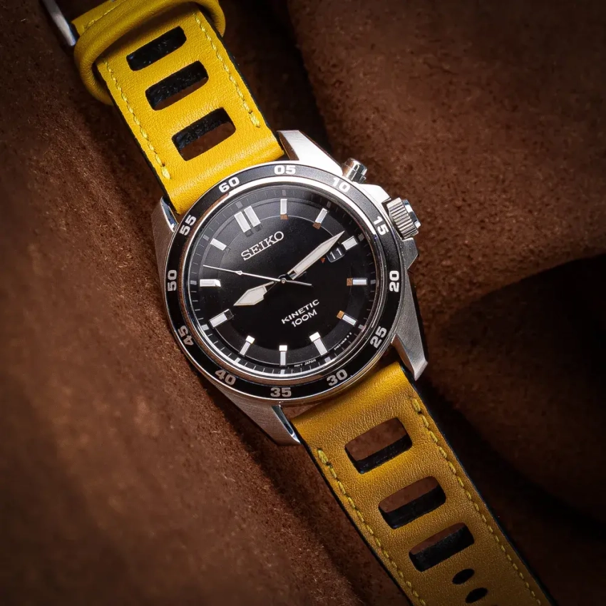 Żółty pasek do zegarka Seiko SKA789P1 -  mod.57 przykład (10)