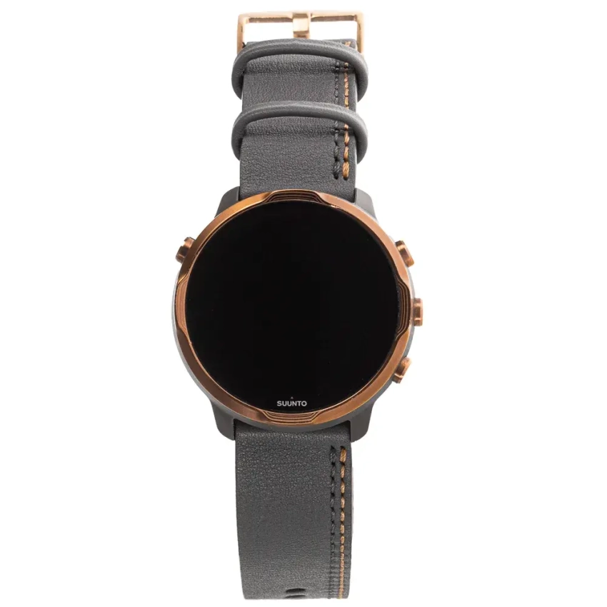 Szary skórzany pasek do smartwatch SUUNTO 7 - mod.61 przykład (09)