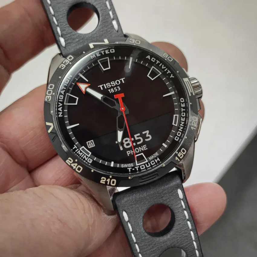 Szary pasek do zegarka Tissot T-Touch Connect Solar mod.65 przykład (23)