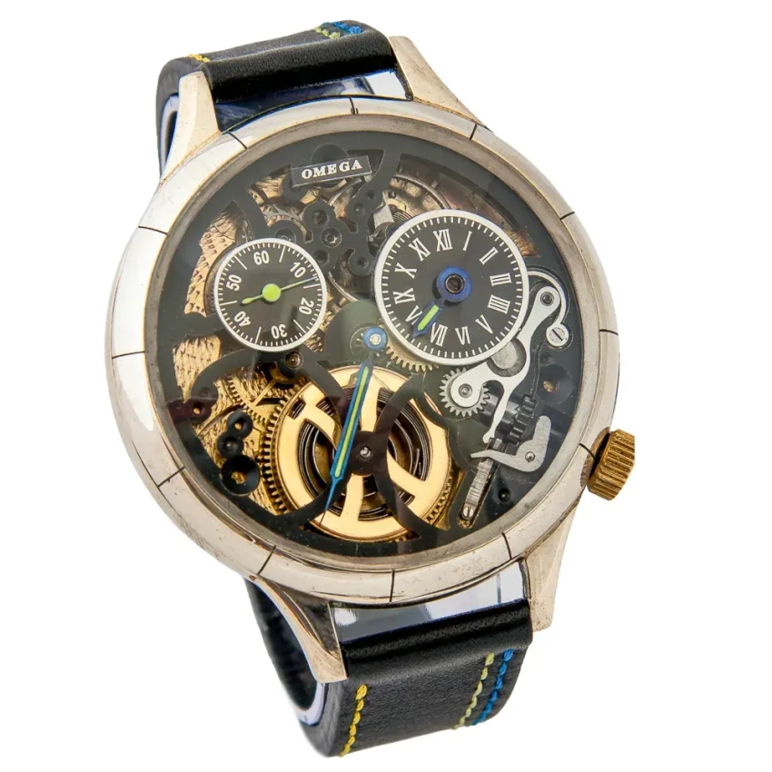Czarny pasek do Omega Skeleton Art-Deco Dark - mod.69 przykład (02)